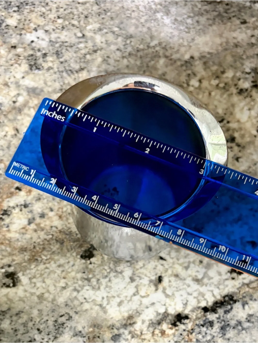 Vtg Art Deco 3” Flared Rim polished stainless Steel Silver cup sugar container